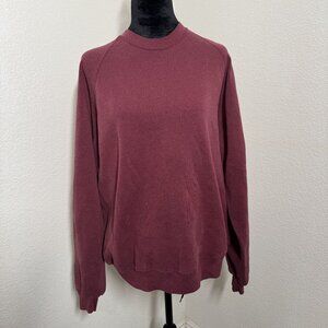 Vintage Jerzees Burgundy Crew Neck Sweatshirt XL (Fits like Adult M/L) Cotton/Po